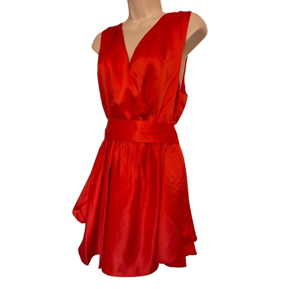 Inspir NY By Tezza Size Medium Satin Back Crepe Mini Dress Fiesta NWT Inspired $ - Picture 7 of 9